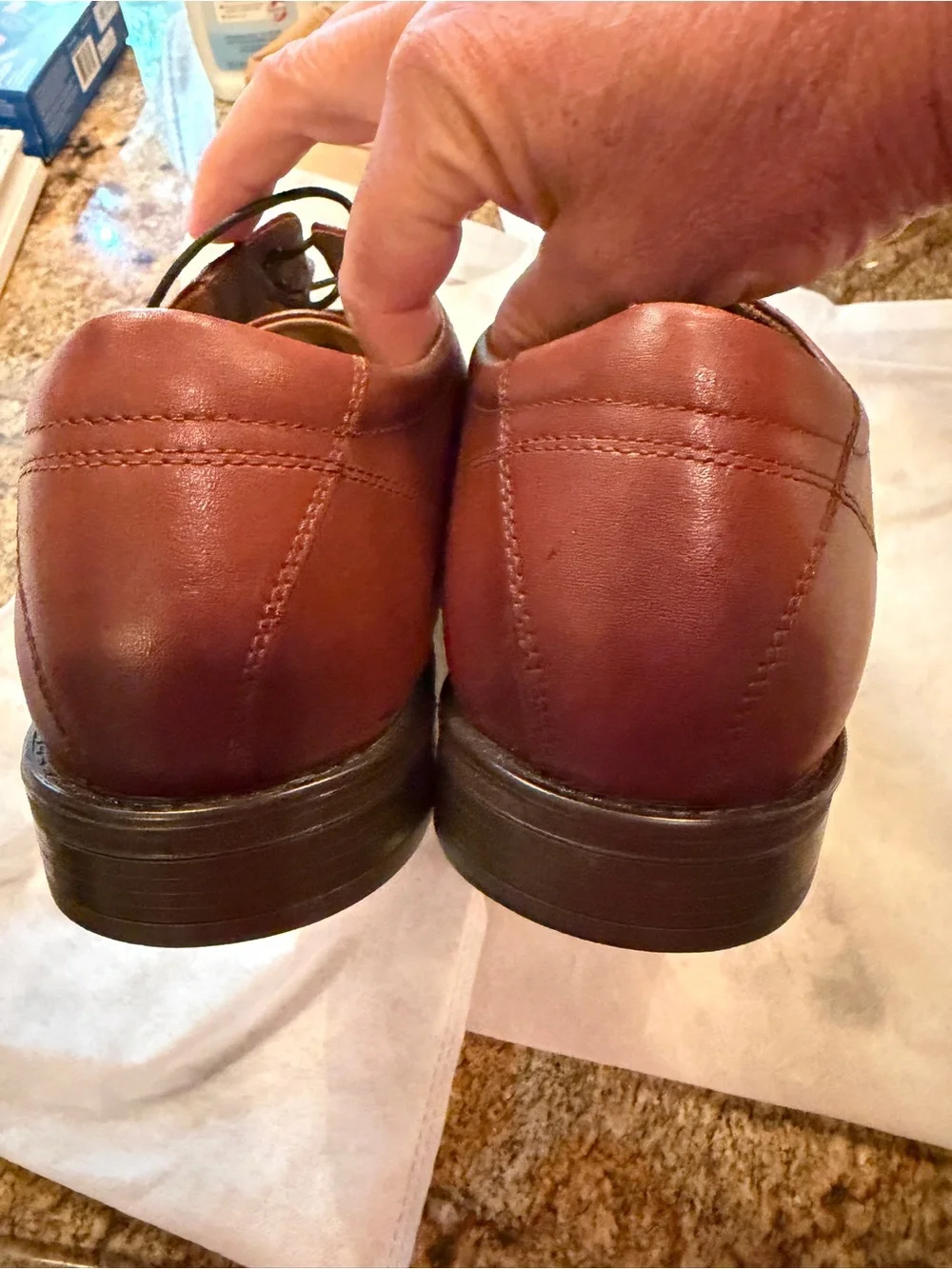 Florsheim Men’s Brown Leather Cap-Toe Derby Oxfords